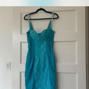 D&G Turquoise Dress with Lace Accents